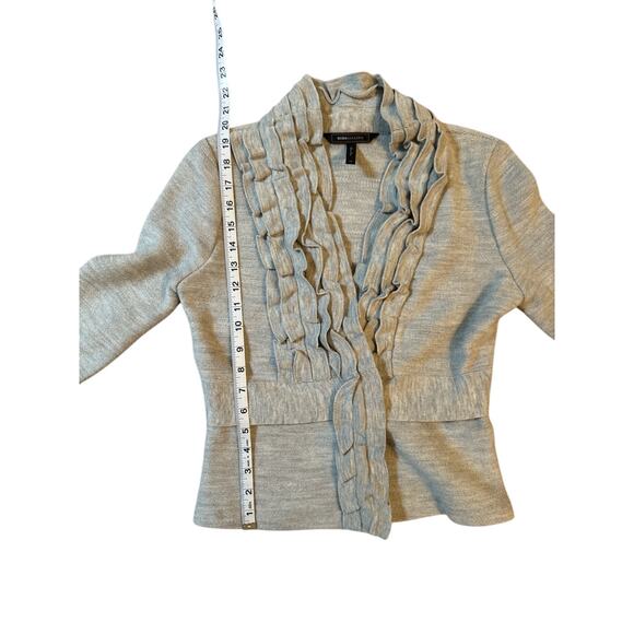 BCBG MaxAzria 100% Wool Ruffle Cardigan Blazer – Women’s XS - Picture 8 of 10